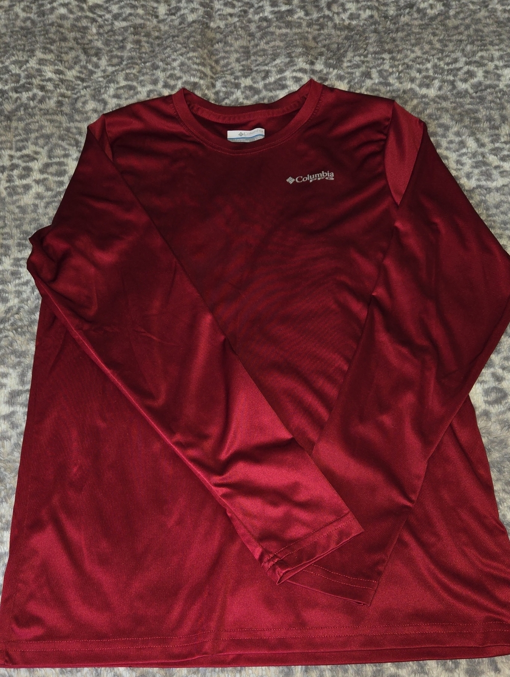 Columbia Men’s Long-Sleeve Active Tee - Burgundy Red